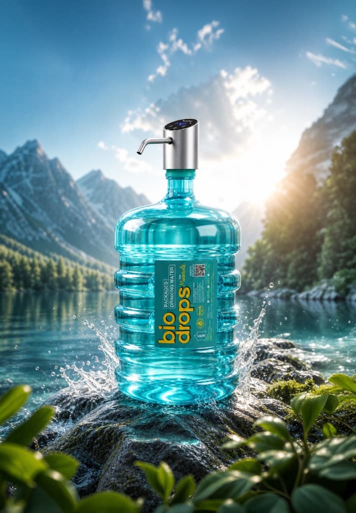 BIODROPS 20L Pure Mineral Water Jar